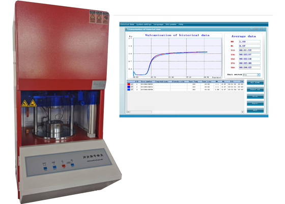 ASTM D5289 Bilgisayar Kontrolü Kauçuk Vulkanizasyonu Ölçü Aracı Rotorsuz Kurometre Kullanarak Vulkanizasyon